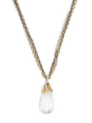 Michael Aram Wisteria Quartz & 18k Yellow Gold Pendant Necklace