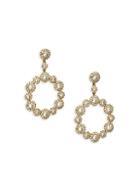 Saks Fifth Avenue 14k Gold & Diamond Halo Drop Earrings