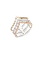 Effy 14k Tri-tone Gold Diamond Stack Ring