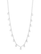Saks Fifth Avenue Crystal And Sterling Silver Single Strand Necklace