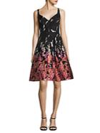 Adrianna Papell Printed Fit & Flare Party Dress
