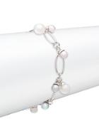 Majorica 6/8mm Organic Pearl & Sterling Silver Chain Bracelet