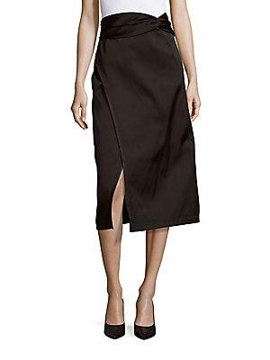 3.1 Phillip Lim Silk-blend Front-slit Skirt
