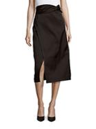 3.1 Phillip Lim Silk-blend Front-slit Skirt