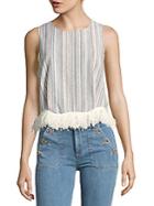 Lucca Couture Fringe Shell Top