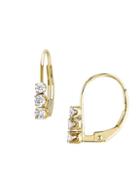 Sonatina 14k Yellow Gold & Diamond Leverback Earrings