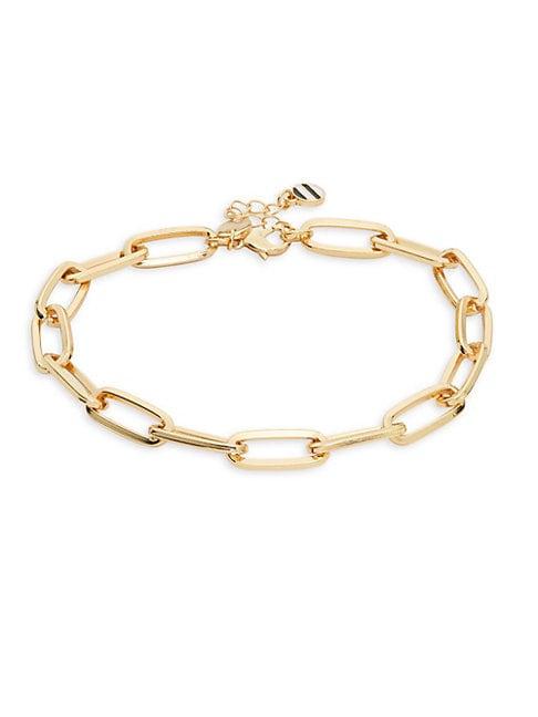 Ava & Aiden Goldtone Link Chain Anklet