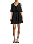 Jay By Jay Godfrey Cold-shoulder Fit-&-flare Dress
