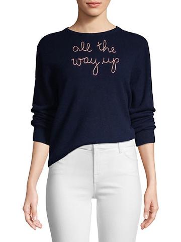 Lingua Franca Cashmere Embroidered Sweater