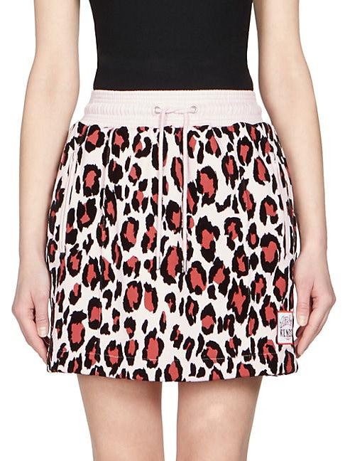 Kenzo Leopard Print Mini Skirt