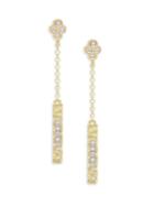 Meira T 14k Yellow Gold & Diamond Linear Earrings