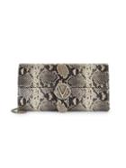 Valentino By Mario Valentino Mabelle Python-embossed Clutch