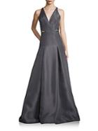 Theia Lace Inset Trumpet Gown