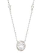 Freida Rothman Sterling Silver & Crystal Solitaire Pendant Necklace