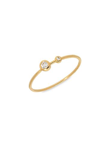 Nephora 14k Yellow Gold Diamond Bezel Ring
