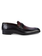 Mezlan Check Leather Penny Loafers