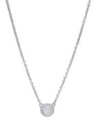 Nephora Diamond Trend 14k White Gold Round Diamond Pendant Necklace