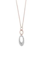 Effy 14k Rose Gold And White Gold & Diamond Pendant Necklace