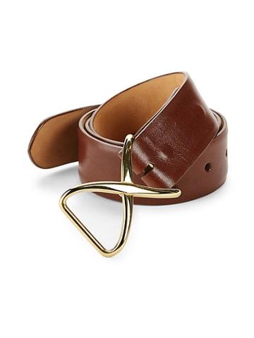 Paul Stuart Infinity Buckle Leather Belt