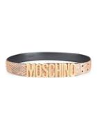 Moschino Logo Python Belt