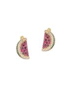Gabi Rielle 22k Gold Vermeil & Multi-color Crystal Stud Earrings