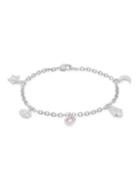 Judith Ripka Lucky Stars Multi-stone Sterling Silver Charm Bracelet