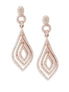 Effy Diamond & 14k Rose Gold Earrings