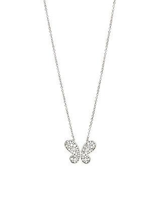 Plev Diamond And 18k White Gold Ice Pendant Necklace