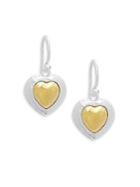 Gurhan Romance Sterling Silver Heart Dangle Earrings