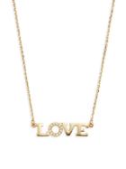 Saks Fifth Avenue 14k Yellow Gold & Diamond Love Pendant Necklace