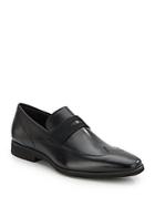 Mezlan Suede-trim Leather Loafers