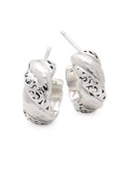 Lois Hill Signature Scroll Sterling Silver Stud Earrings