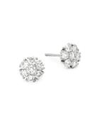 Diana M Jewels Bridal 18k White Gold & 1.50 Tcw Diamond Cluster Stud Earrings