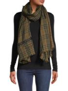 Burberry Overdyed Vintage Check Cashmere Scarf