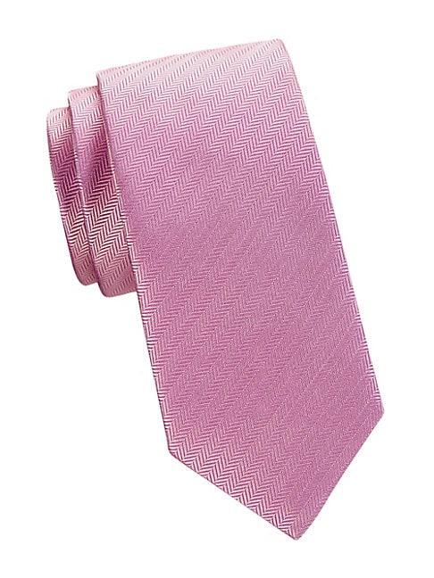 Eton Textured Striped Silk Tie