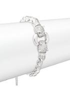 Cz By Kenneth Jay Lane Cubic Zirconia Panther Sculpted Chain Bracelet