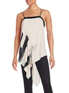 Halston Heritage Asymmetrical-hem Flowy Sleeveless Top