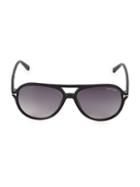 Tom Ford Eyewear 58mm Browline Aviator Sunglasses