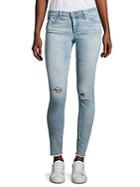 Ag Adriano Goldschmied Distressed Frayed Hem Legging Ankle Jeans