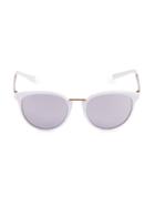 Versace 54mm Round Brow-bar Sunglasses