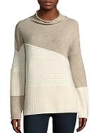 French Connection Patchwork Tonal Wool-blend Sweater