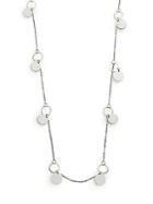 Saks Fifth Avenue Sterling Silver Disc Station Necklace