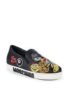 Moschino Patched Slip-on Sneakers