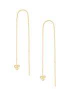 Saks Fifth Avenue 14k Gold & Diamond Trio Threader Earrings