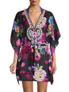 Rise & Bloom Beaded Floral Cover-up Caftan