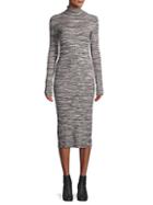 525 America Turtleneck Cotton-blend Sweater Dress