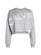 Calvin Klein Performance Logo Stripe Cropped Sweatshirt