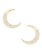 Lana Jewelry Diamond & Yellow Gold Flawless Crescent Earrings