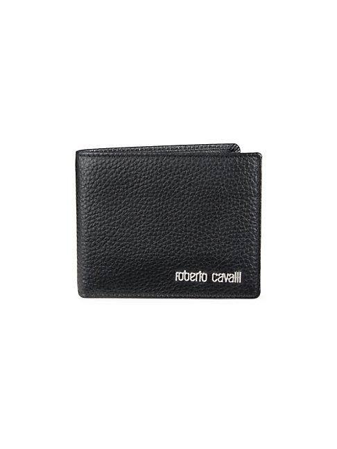 Roberto Cavalli Leather Bi-fold Wallet With Coin Pocket