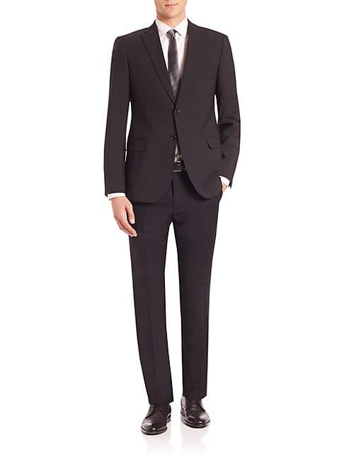 Armani Collezioni Classic Fit Solid Wool Stretch Suit
